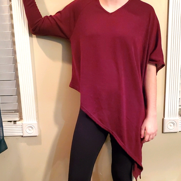 AX Paris Tops - NWT AX Paris Slightly Sheer Asymmetrical Tunic